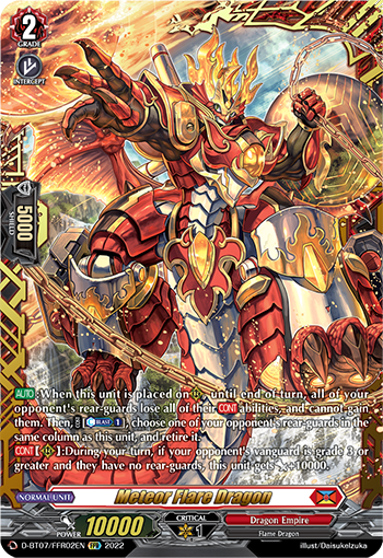 Meteor Flare Dragon - D-BT07/FFR02 - Double Frame Rare available at 401 Games Canada