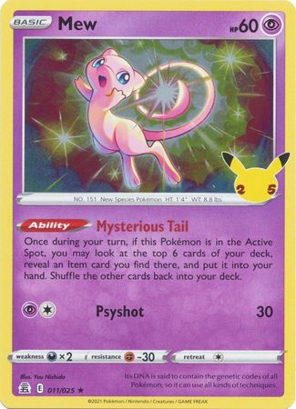 Mew - 011/025 - Holo Rare available at 401 Games Canada