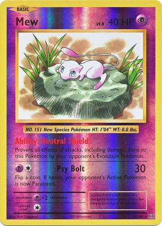 Mew - 53/108 - Holo Rare - Reverse Holo available at 401 Games Canada