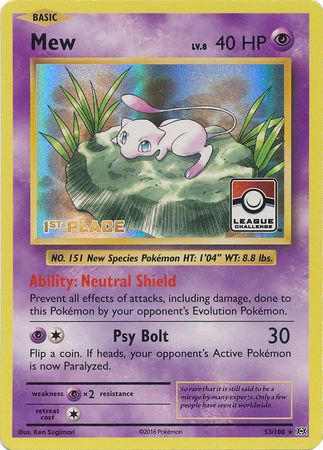 Mew - 53/108 - League Promo (1st Place) available at 401 Games Canada