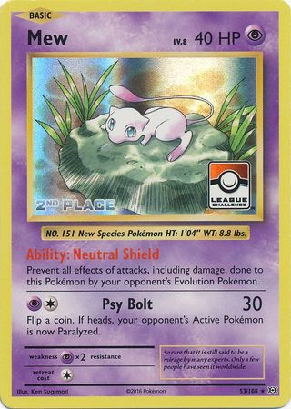 Mew - 53/108 - League Promo (2nd Place) available at 401 Games Canada