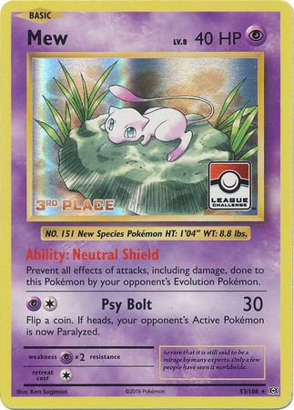 Mew - 53/108 - League Promo (3rd Place) available at 401 Games Canada