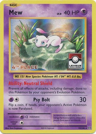 Mew - 53/108 - League Promo (4th Place) available at 401 Games Canada