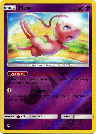 Mew - 76/214 - Holo Rare - Reverse Holo available at 401 Games Canada