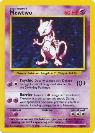 Mewtwo - 10/102 - Holo - Unlimited available at 401 Games Canada