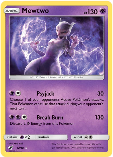 Mewtwo - 12/18 - Holo Rare available at 401 Games Canada