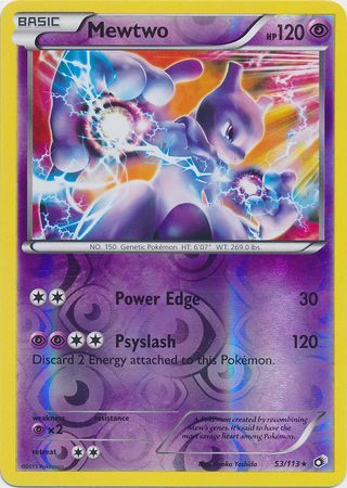 Mewtwo - 53/113 - Holo Rare - Reverse Holo available at 401 Games Canada