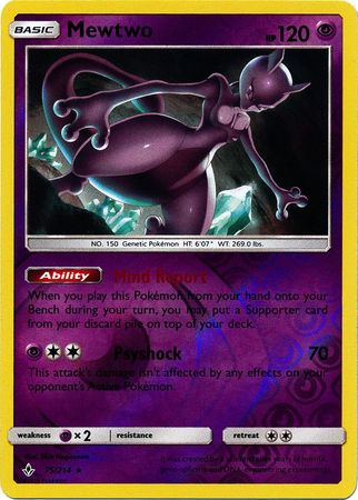 Mewtwo - 75/214 - Rare - Reverse Holo available at 401 Games Canada