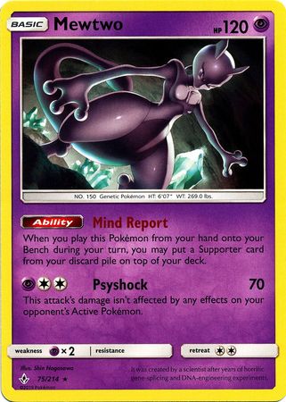 Mewtwo - 75/214 - Rare available at 401 Games Canada