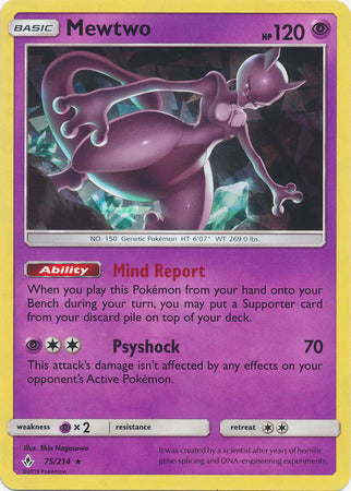 Mewtwo - 75/214 - Shattered Holo Rare - Theme Deck Exclusive available at 401 Games Canada