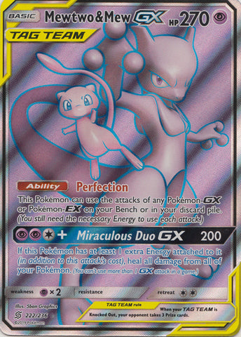 Mewtwo & Mew GX - 222/236 - Full Art Ultra Rare available at 401 Games Canada