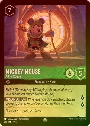 Mickey Mouse (Artful Rogue) - 88/204 - Super Rare (Foil) available at 401 Games Canada