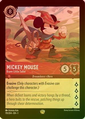 Mickey Mouse (Brave Little Tailor) - 115/204 - Legendary (Foil) available at 401 Games Canada