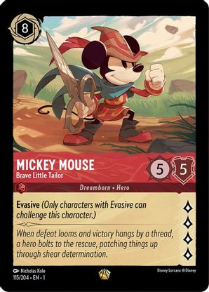 Mickey Mouse (Brave Little Tailor) - 115/204 - Legendary available at 401 Games Canada