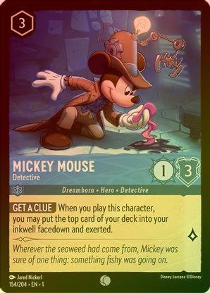 Mickey Mouse (Detective) - 154/204 - Common (Foil) available at 401 Games Canada