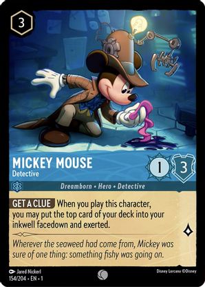 Mickey Mouse (Detective) - 154/204 - Common available at 401 Games Canada