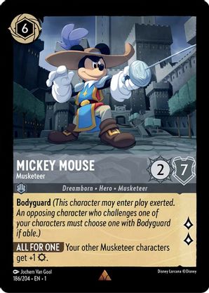 Mickey Mouse (Musketeer) - 186/204 - Rare available at 401 Games Canada