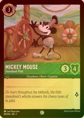 Mickey Mouse (Steamboat Pilot) - 89/204 - Common (Foil) available at 401 Games Canada