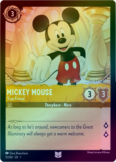 Mickey Mouse (True Friend) - 12/204 - Uncommon (Foil) available at 401 Games Canada