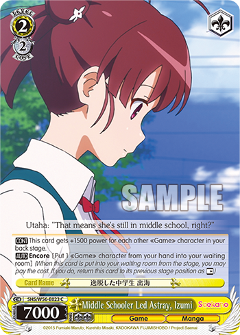 Middle Schooler Led Astray, Izumi - SHS/W56-E023 - Common available at 401 Games Canada