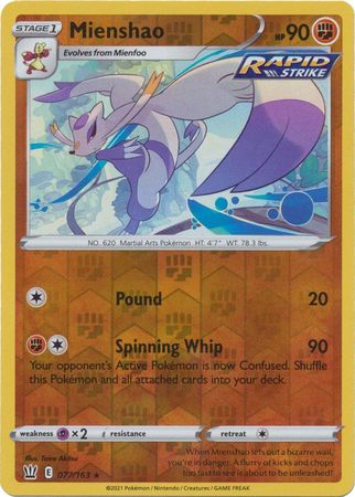 Mienshao - 077/163 - Rare - Reverse Holo available at 401 Games Canada