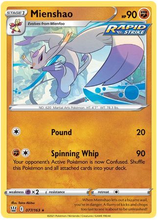 Mienshao - 077/163 - Rare available at 401 Games Canada