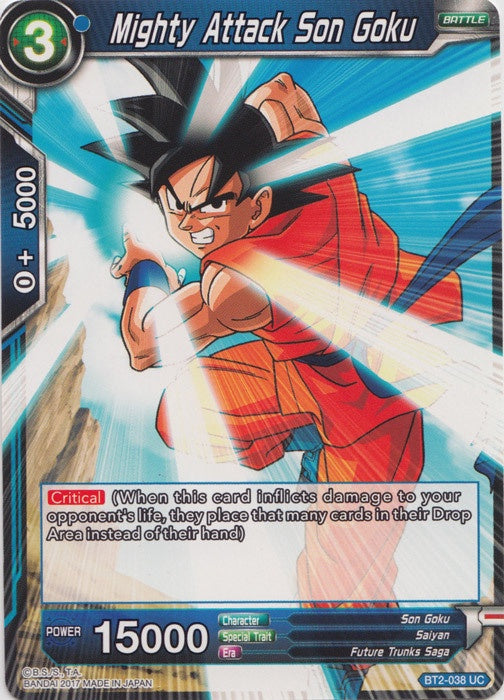 Mighty Attack Son Goku - BT2-038 - Foil Uncommon available at 401 Games Canada