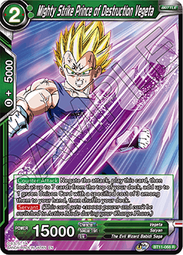 Mighty Strike Prince of Destruction Vegeta - BT11-068 - Rare (FOIL) (Reprint) available at 401 Games Canada