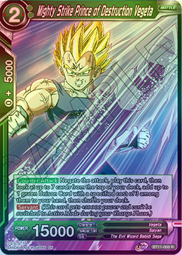 Mighty Strike Prince of Destruction Vegeta - BT11-068 - Rare (FOIL) available at 401 Games Canada