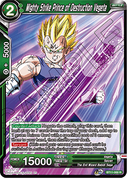 Mighty Strike Prince of Destruction Vegeta - BT11-068 - Rare available at 401 Games Canada