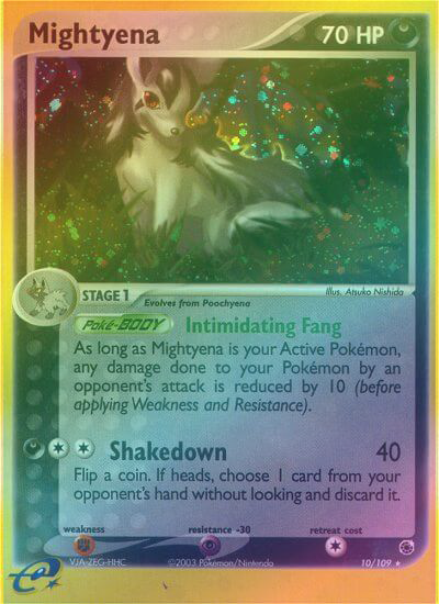 Mightyena - 10/109 - Holo Rare - Reverse Holo available at 401 Games Canada