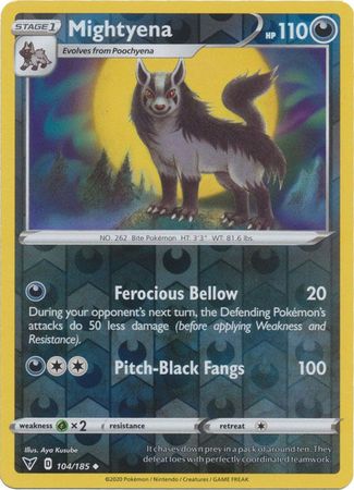 Mightyena - 104/185 - Uncommon - Reverse Holo available at 401 Games Canada