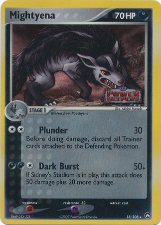 Mightyena - 18/108 - Rare - Reverse Holo available at 401 Games Canada