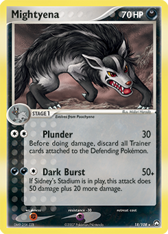 Mightyena - 18/108 - Rare available at 401 Games Canada