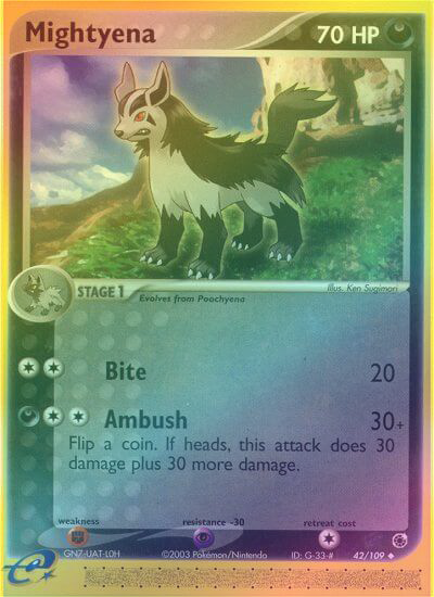 Mightyena - 42/109 - Uncommon - Reverse Holo available at 401 Games Canada