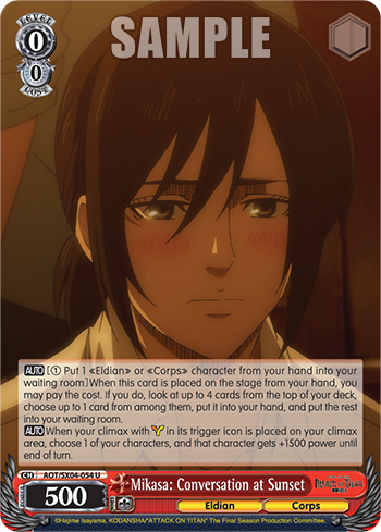 Mikasa: Conversation at Sunset - AOT/SX04-E054 - Uncommon available at 401 Games Canada