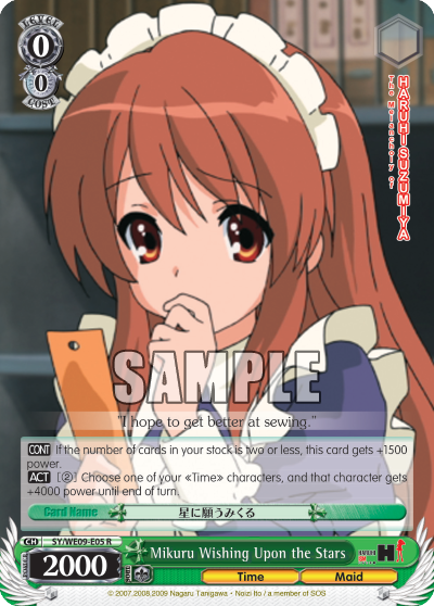 Mikuru Wishing Upon the Stars - SY-WE09-E05 - Rare (Foil) available at 401 Games Canada