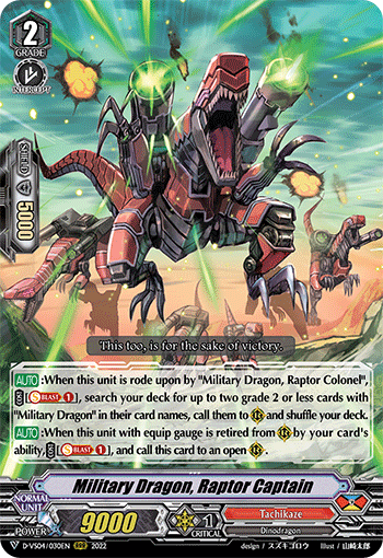 Military Dragon, Raptor Captain - D-VS04/030 - Triple Rare available at 401 Games Canada