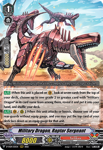 Military Dragon, Raptor Sergeant - D-VS04/031 - Triple Rare available at 401 Games Canada