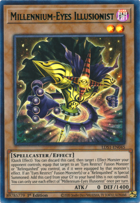 Millennium-Eyes Illusionist (Green) - LDS1-EN045 - Ultra Rare - 1st Edition available at 401 Games Canada