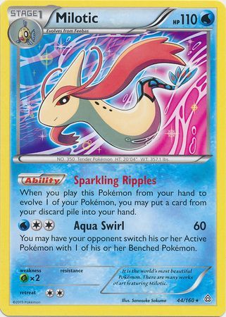 Milotic - 44/160 - Rare - Theme Deck Exclusive available at 401 Games Canada