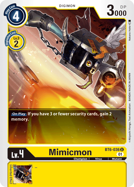 Mimicmon - BT6-036 - Uncommon available at 401 Games Canada