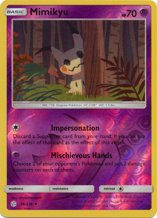 Mimikyu - 96/236 - Uncommon - Reverse Holo available at 401 Games Canada