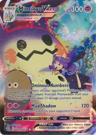 Mimikyu VMAX - TG17/TG30 - Ultra Rare available at 401 Games Canada