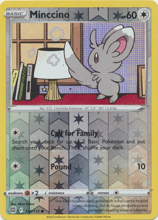 Minccino - 124/172 - Common - Reverse Holo available at 401 Games Canada