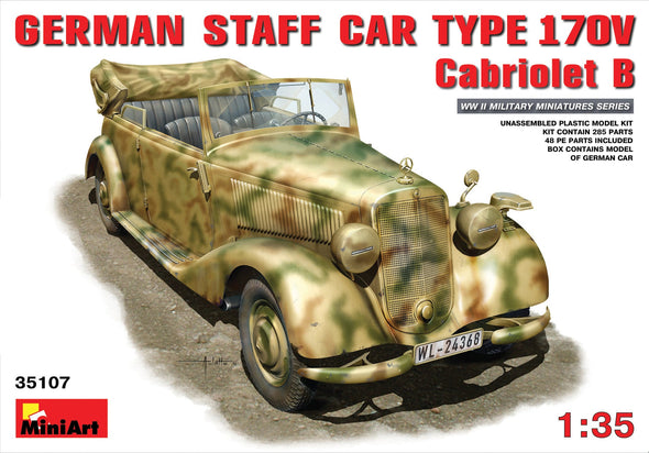 MiniArt - German Staff Car Type 170V. Cabriolet B 1/35 [35107] available at 401 Games Canada