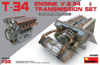 MiniArt - T-34 Engine (V-2-34) & Transmission Set 1/35 [35205] available at 401 Games Canada