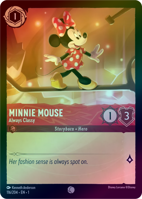 Minnie Mouse (Always Classy) - 116/204 - Common (Foil) available at 401 Games Canada