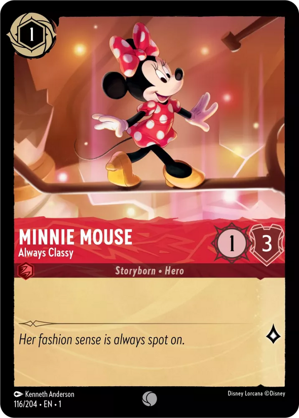 Minnie Mouse (Always Classy) - 116/204 - Common available at 401 Games Canada