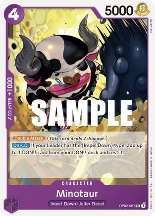 Minotaur - OP02-087 - Uncommon available at 401 Games Canada